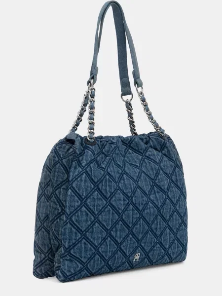Kabelka Tommy Hilfiger Th Feminine Tote Denim modrá