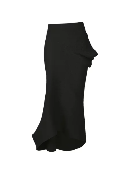 Fusta maxi Issey Miyake asimetrică negru