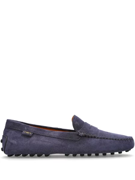 Pantofi loafer Tod's din piele de căprioară albastru