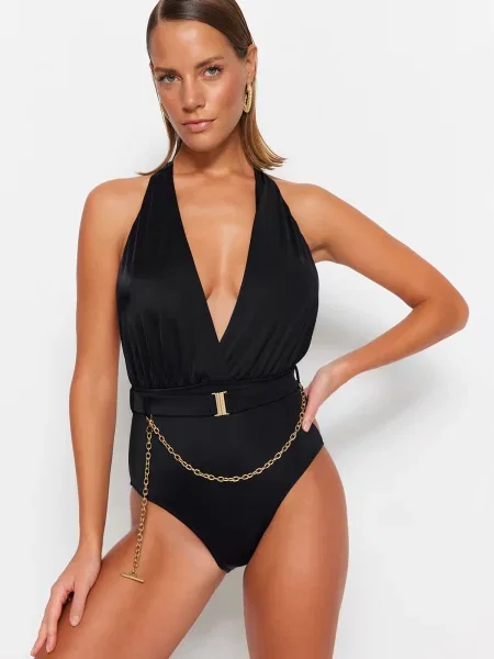 Costum de baie Trendyol negru