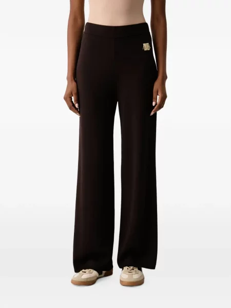 Pantaloni Armani Exchange alergare cu autograf maro