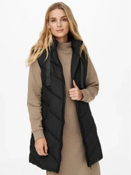 JDY Vestă Regular Fit negru