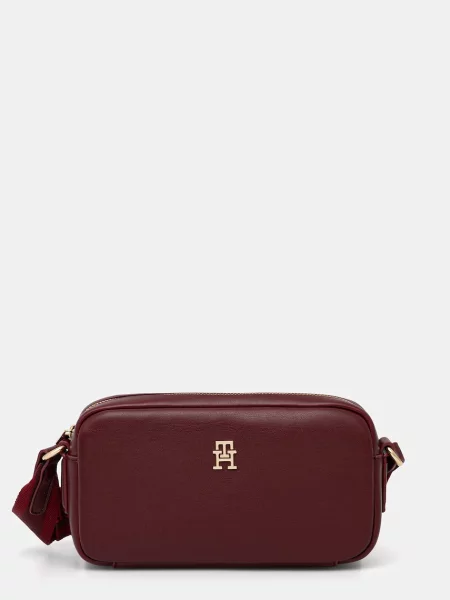 TOMMY HILFIGER Taška cez rameno ESSENTIAL gaštanová