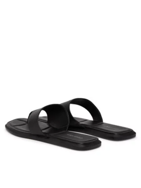 Calvin Klein Šlepetės per pirštą Leather Toe Post Sandals juoda