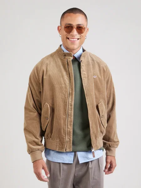 Gant Bundy bomber Corduroy hnedá
