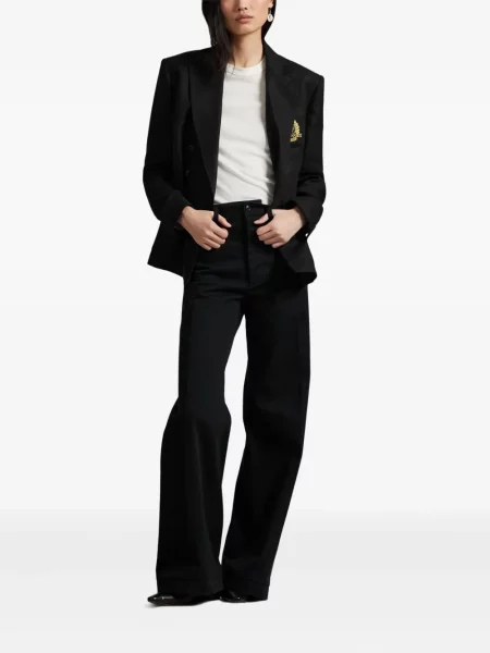 Plačiakojis pledas iš natūralios odos marškinėliai Polo Ralph Lauren žalia