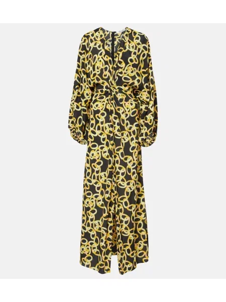 Rochie maxi Diane Von Furstenberg cu imagine de costum