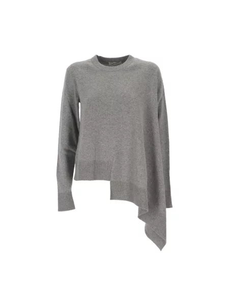 Jedwabny sweter Alexander Mcqueen szary
