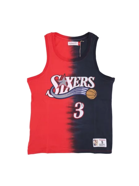 Lniany tie dye krawat Mitchell & Ness wiązany
