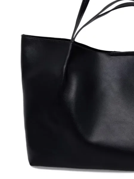 Geantă shopper Lola_casademunt cu model leopard cu autograf negru