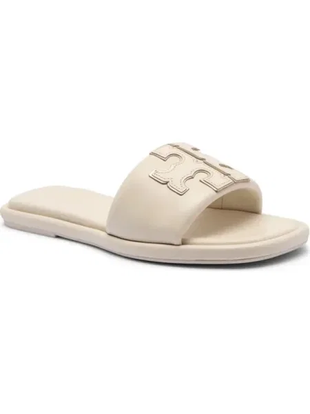 TORY BURCH De piele șlapi DOUBLE T SPORT SLIDE