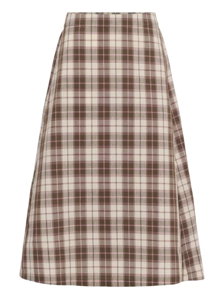 CULTURE Sukně CUVivva krémová / hnědá růžová