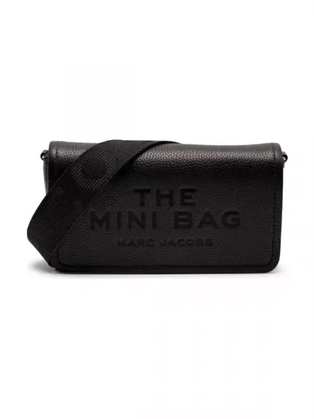 Marc Jacobs De piele geantă poștaș The Mini Bag negru