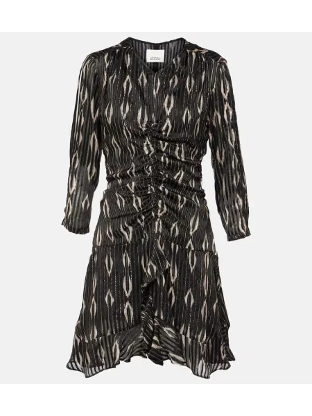 Svilena obleka Isabel Marant s kačjim vzorcem