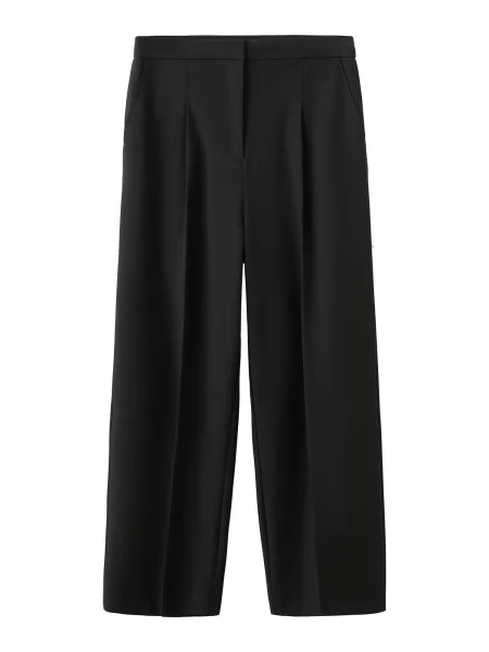 MANGO Pantaloni cu dungă negru