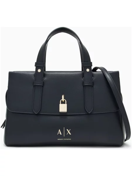 Rucsac Armani Exchange din piele negru