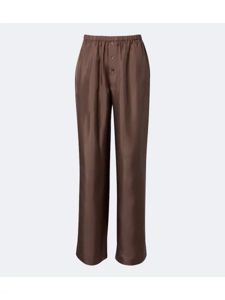 Pantaloni Róhe de mătase maro