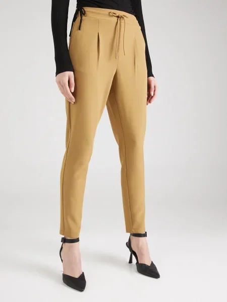 VERO MODA Pantaloni cu dungă CARLA deschis maro