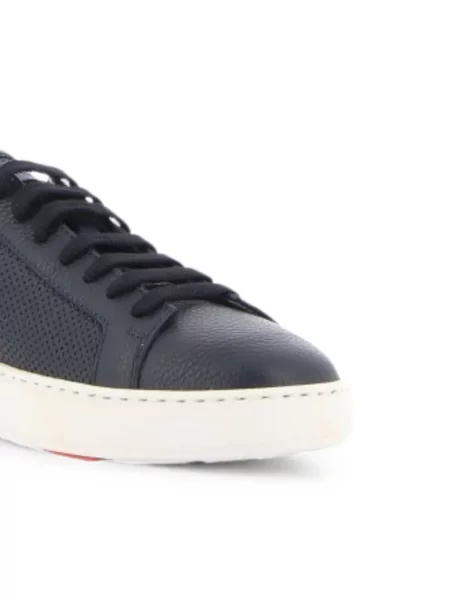Sneakerși Santoni din piele albastru