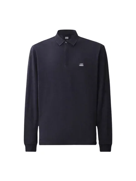 Koszulka polo C.p. Company ze stretchu niebieska