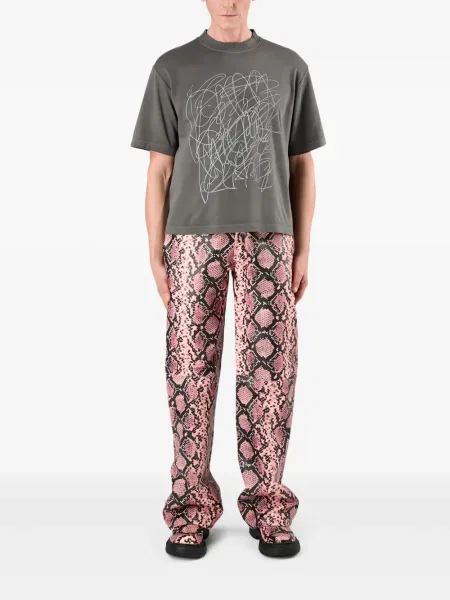 Pantaloni Camperlab din piele roz
