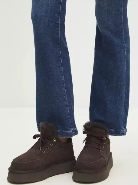 Замшевые сапоги Answear.lab коричневые