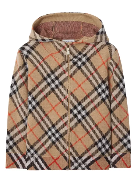 Bluza z kapturem dziecięca Burberry brązowa