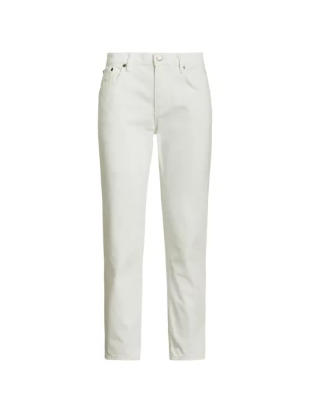 Blugi drepți Lauren Ralph Lauren alb