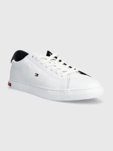 Sneakers Tommy Hilfiger Essential Leather Detail Vulc alb