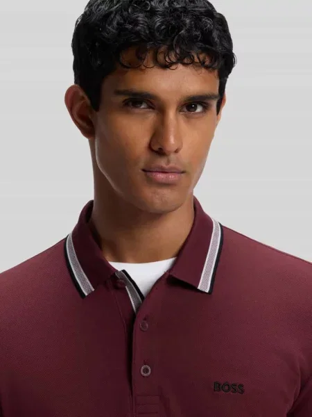 Koszulka polo o kroju regular fit z czystej bawełny model Plisy' Boss Green