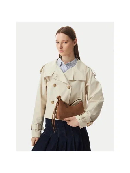 Tommy Hilfiger torebka shopper zamszowa brązowa