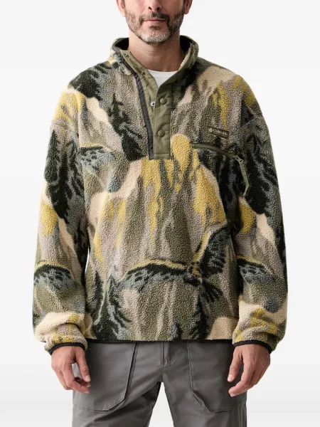 Pulover Columbia din fleece cu imagine verde