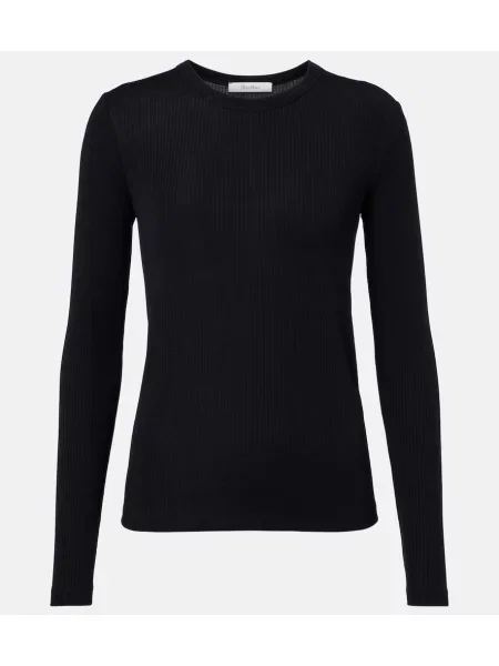 Tricou Max Mara tricotate albastru