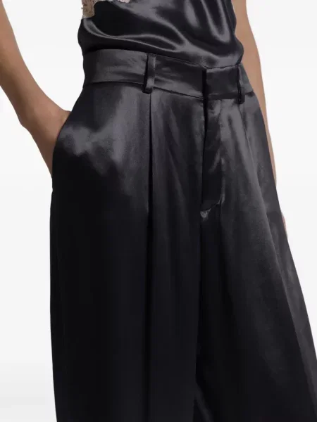 Pantaloni Alberta Ferretti plisate negru