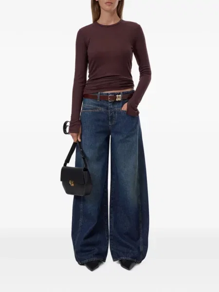 Lung tricou Closed maro