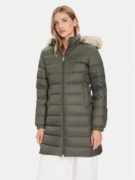 Kabát Tommy Jeans zöld