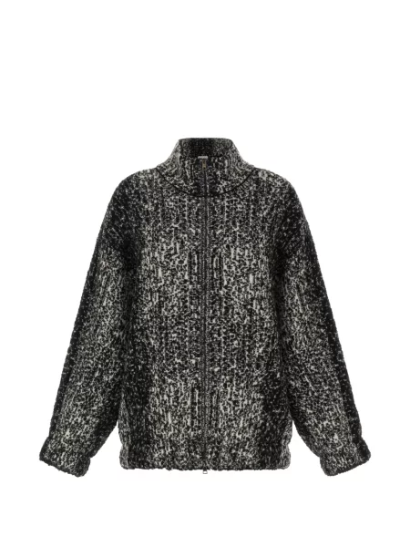 Geacă bomber Nude tricotate negru
