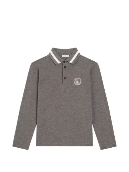 Koszulka polo dziecięca Dolce And Gabbana szara