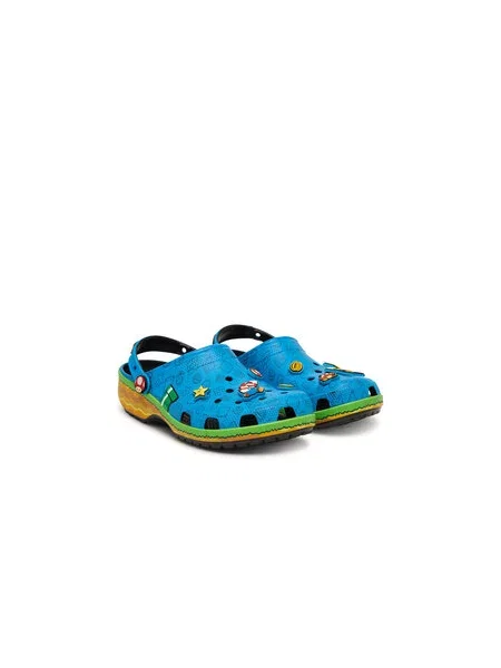 Crocs Klompe Super Mario azur / žuta / svijetlozelena crvena