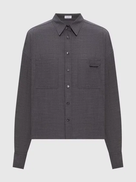 Рубашка Brunello Cucinelli серая