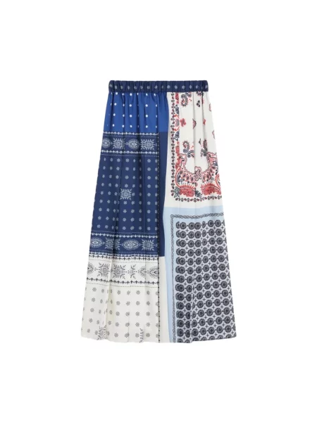 Weekend Max Mara spódnica LUNA midi rozkloszowana granatowy