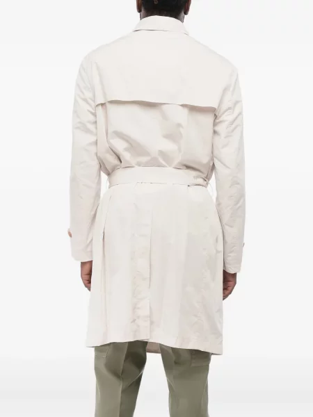 Trenč kaput Brunello Cucinelli na dvostruko kopčanje bijela