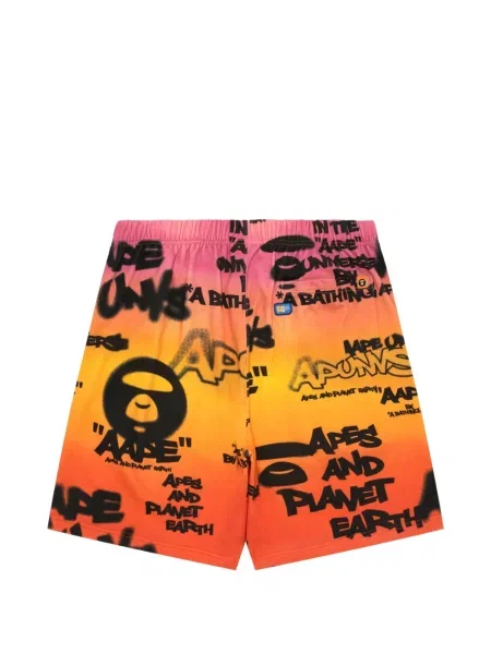 Шорти Aape By *a Bathing Ape® с принт оранжево