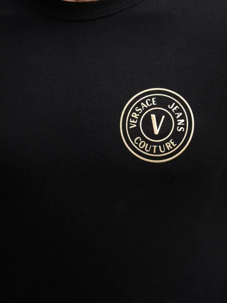 Футболка Versace Jeans Couture з аплікацією чорний