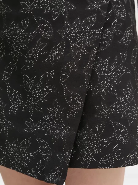 Fusta mini Bruuns Bazaar cu model floral cu imagine negru