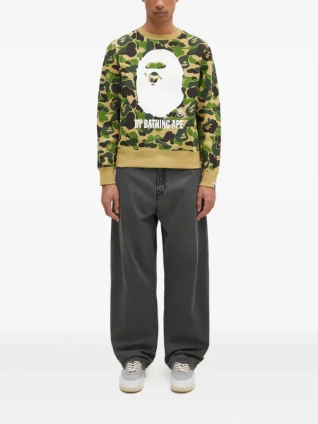 Hanorac A Bathing Ape® cu imagine cu model camuflaj verde