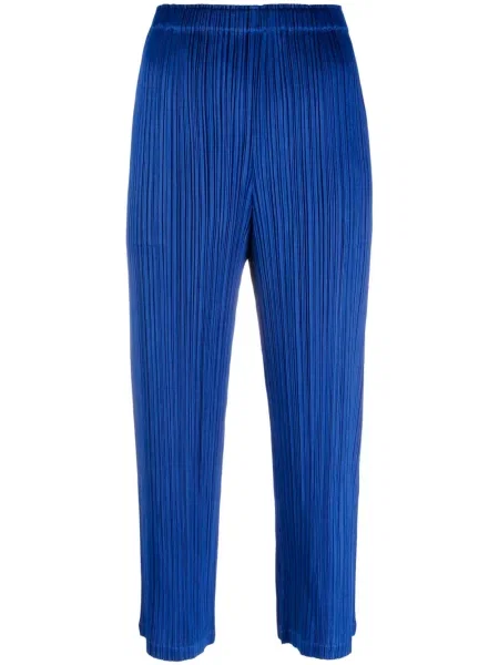 Cropp pantaloni Pleats Please Issey Miyake plisate albastru