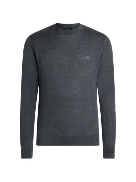 Pulover Etro cu broderie de lână gri