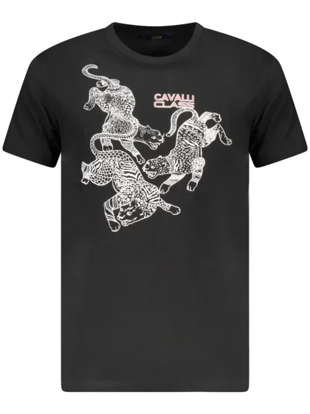 Tricou Cavalli Class scurt negru