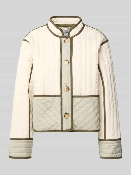 Kurtka ze stójką i listwą guzikową Comma biała